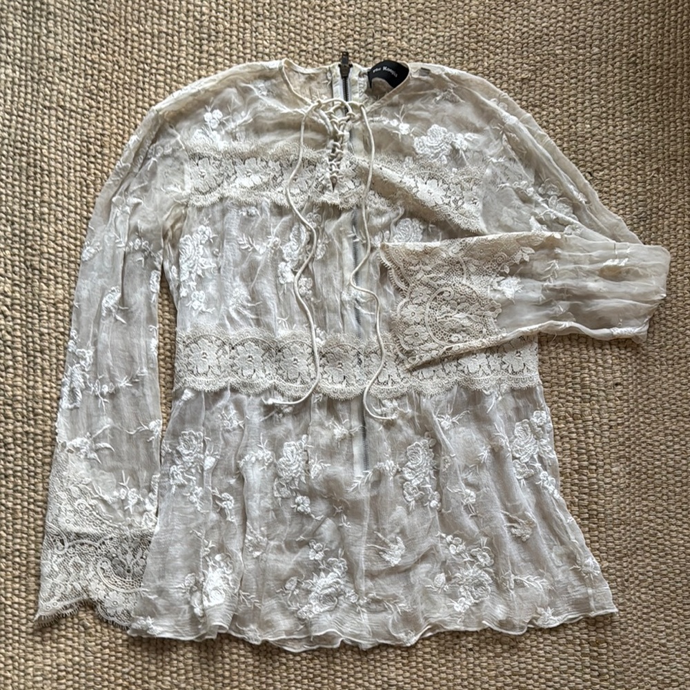 The Kooples Ivory Lace Blouse